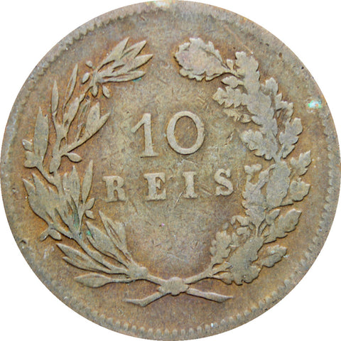 Portugal 1892 10 Reis Carlos I Coin