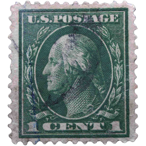 1 - United States Cent Used Postage Stamp George Washington (1732-1799), first President of the USA