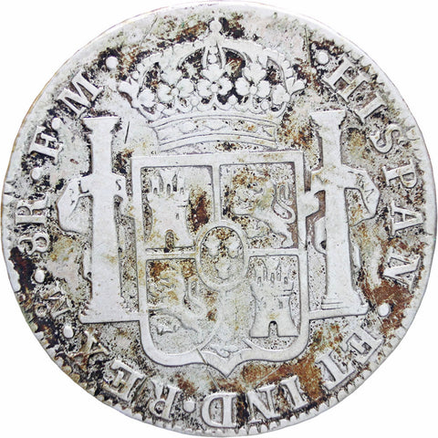Spain Mexico 1793 8 Reales Carlos IV Silver Coin