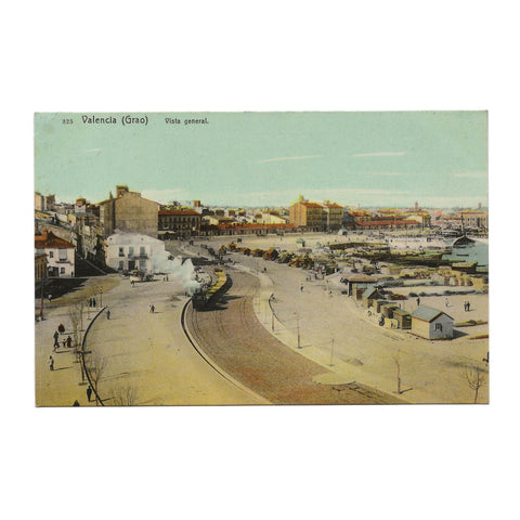Spain Valencia City View Vintage Postcard