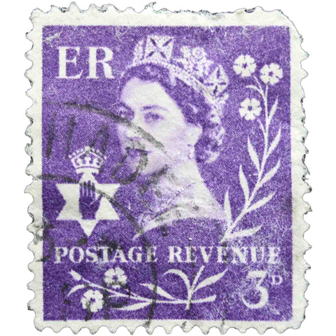 United Kingdom 1962 3 d - British penny Used Postage Stamp Queen Elizabeth II - 3d Wilding Portrait