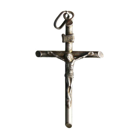 Large Cross Pendant Crucifix Vintage Silver Pendant Jewellery Necklace Accessories