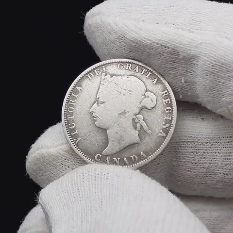 1872 H 25 Cents Canada Victoria Coin Silver Authentic Canadian Victorian Era Gift A Piece of Canadian History