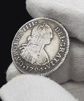 1794 ME IJ 2 Reales Peru Coin Charles IV Silver Perfect Gift for History and Coin Collectors