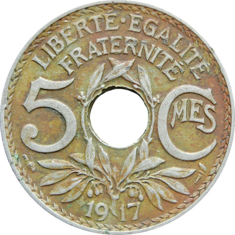 1917 5 Centimes Coin France Coins Numismatic Old Money Europe Collectibles Five Centimes Coin Antique French