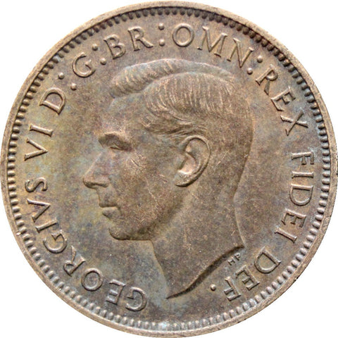 1949 1 Farthing George VI without IND IMP British Coin