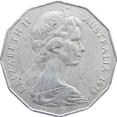 1979 50 Cents Australia Elizabeth II Coin 2nd portrait Dodecagonal type Australian Coins Numismatic Collectible Old Money