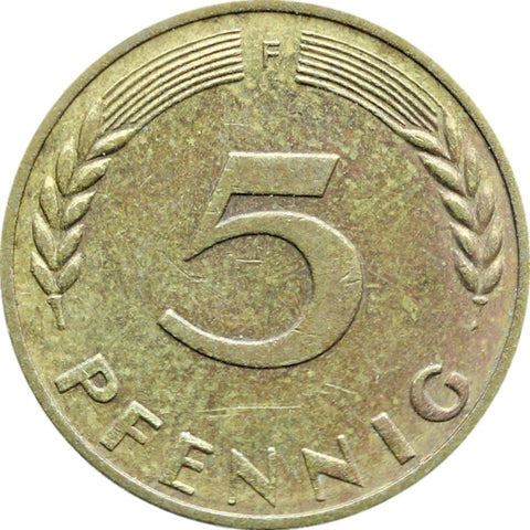 Coin 1950 5 Pfennig Germany - Federal Republic Coins Stuttgart Mint Old Money German Numismatic Collectible Coin An oak seedling on obverse