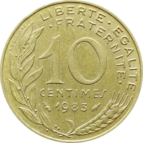 1983 10 Centimes France Coin Marianne