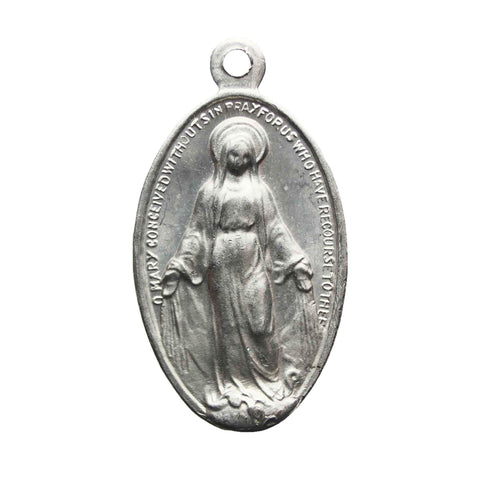 Miraculous Medal Vintage Virgin Mary Religious Medallion of Our Lady of Graces