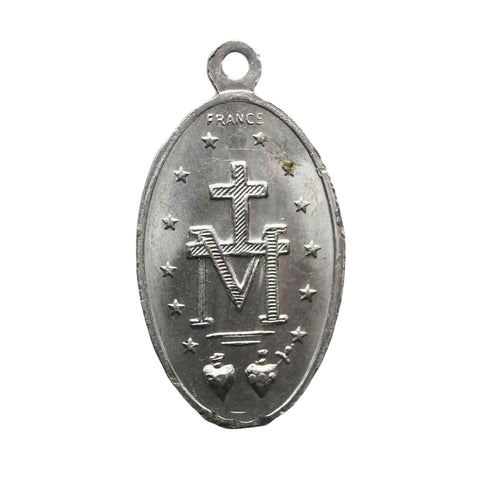 Miraculous Medal Vintage Virgin Mary Religious Medallion of Our Lady of Graces