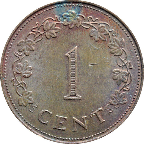1977 One Cent Malta Coin
