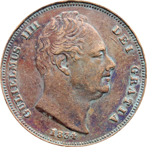 1834 United Kingdom William IV One Farthing Coin