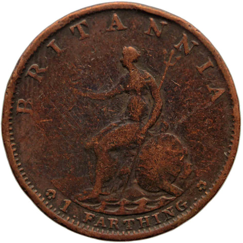 1799 One Farthing United Kingdom Coin George III 3rd issue