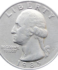 1985 P Quarter Dollar Washington United States Coin