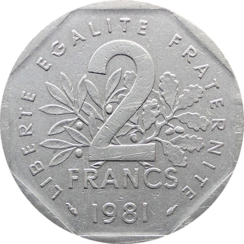 1981 2 Francs France Coin
