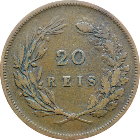 1891 20 Reis Carlos I Portugal Coin