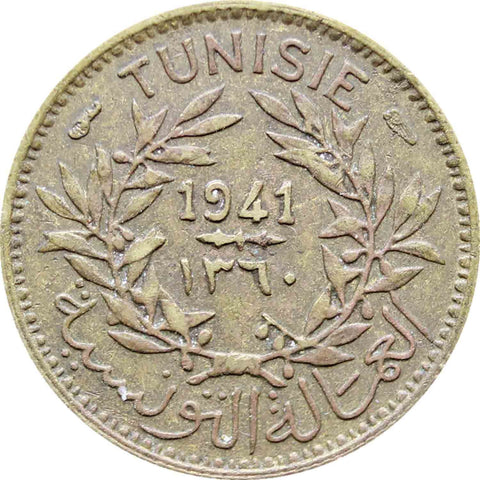 1941 50 Centimes Tunisia Coin Chambers of Commerce Coinage