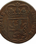 1768 One Duit Coin Dutch Republic Overijssel Netherlands