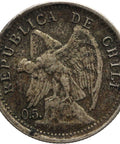 1907 Chile 10 Centavos Coin