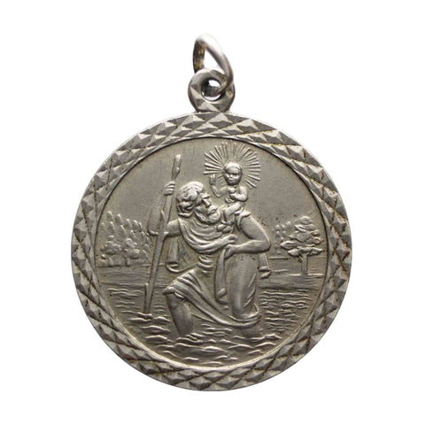 Jewellery Religion St Christopher Pendant Vintage Silver Christian Christianity Accessories Catholic Church