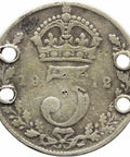 1912 3 Pence George V Silver Coin United Kingdom Maundy