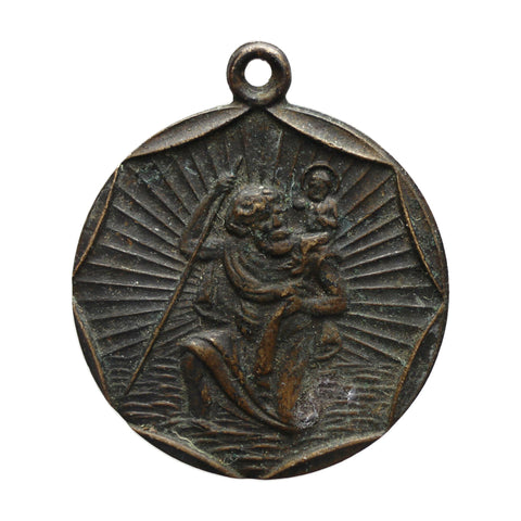 St Christopher Pendant Jewellery Christian Vintage Christianity Religion Accessories Catholic Church