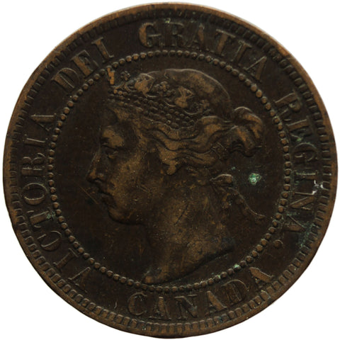 1895 One Cent Canada Queen Victoria Coin Bronze Canadian Old Money Numismatic Gift Collectible Coins History Victorian Era British Empire