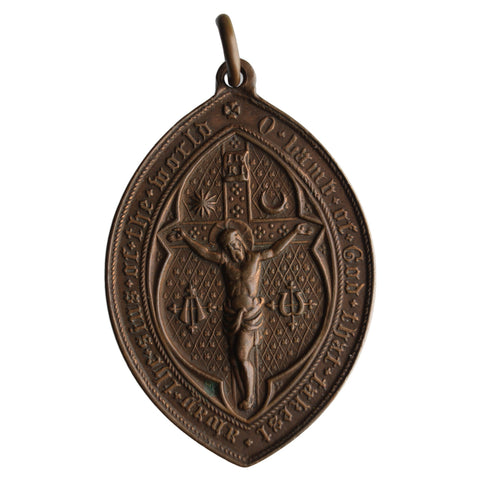 Jesus Crucifix Cross Anglican Religion Confraternity of the Blessed Sacrament Antique Medallion Christian Christianity Church of England