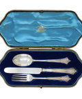 1901 Antique Victorian Era Sterling Silver Cutlery Set Silversmith Goldsmiths & Silversmiths Co Ltd London Hallmarks