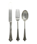 1901 Antique Victorian Era Sterling Silver Cutlery Set Silversmith Goldsmiths & Silversmiths Co Ltd London Hallmarks