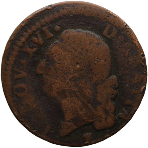 1785 1 Sol Louis XVI France Coin
