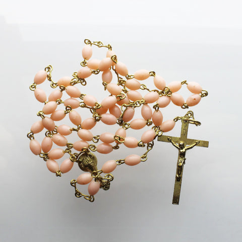 Vintage Beads Prayer Rosary Christianity Beads Jesus Christ Virgin Mary Religious Jewellery Crucifix