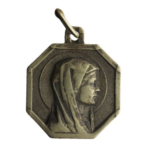 Sain Mary Vintage Pendant Religious Medallion Necklace Jewellery
