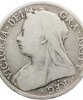 1895 Half Crown CoinGreat Britain Victoria Silver