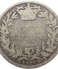 1877 Shilling Victoria Queen Great Britain Silver British Coin