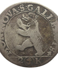 1726-1739 City of St. Gallen 2 Kreuzer, Half Batzen Coin Switzerland