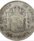 1900 Peseta Spain Coin Silver Alfonso XIII 3rd portrait