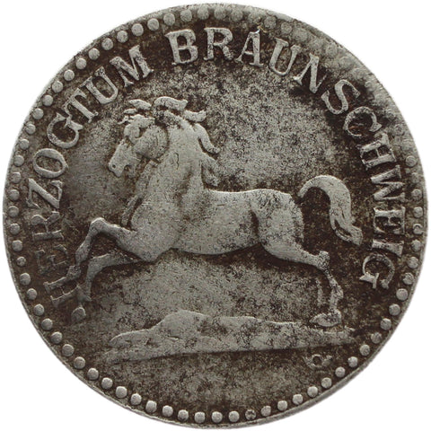 1920 10 Pfennig Braunschweig Herzogtum Federal state of Brunswick German Notgeld Coin