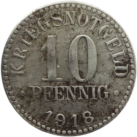 1920 10 Pfennig Braunschweig Herzogtum Federal state of Brunswick German Notgeld Coin