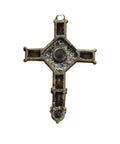 1800’s Antique Cross Pendant Religion Christianity Catholic Jesus Christ