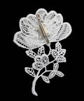 Vintage Brooch Knitted Rose Jewellery for Women Accessories Decoration Décor Women’s
