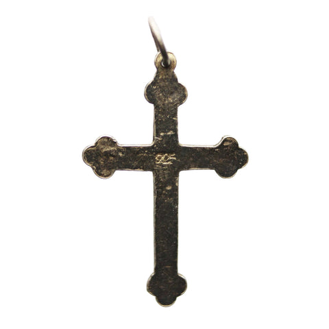 Cross Pendant Religion Silver Vintage Jewellery Christianity Catholic Jesus Christ Christian Necklace Church Accessories