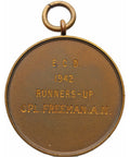 1942 Bronze Football Sport Award Medal by Medallist Phillips Aldershot