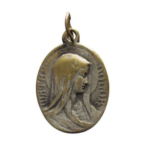 St Mary and Jesus Pendant Jewellery Christian Vintage Christianity Religion Accessories Catholic Church
