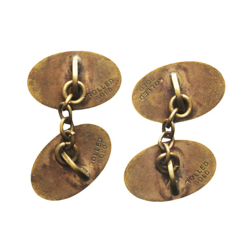 Men’s Vintage Gold Rolled Cuff Links Jewellery Gift for Him Men Suit Accessory