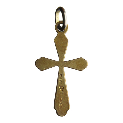 Cross Gold Rolled Pendant Religion Vintage Christian Christianity Collectibles