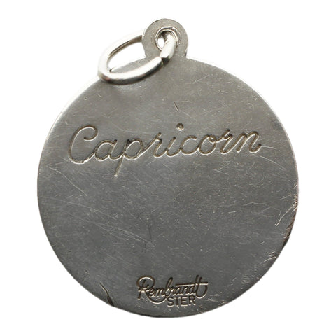 Vintage Capricorn Silver Zodiac Signs Pendant Jewellery Necklace Accessories