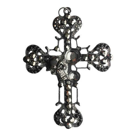 Large Cross Skulls Vintage Jewellery for Women Cross Pendant Christianity Religious Accessories