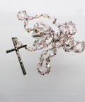 Vintage Glass Beads Prayer Rosary Christianity Beads Jesus Christ Virgin Mary Religious Jewellery Crucifix